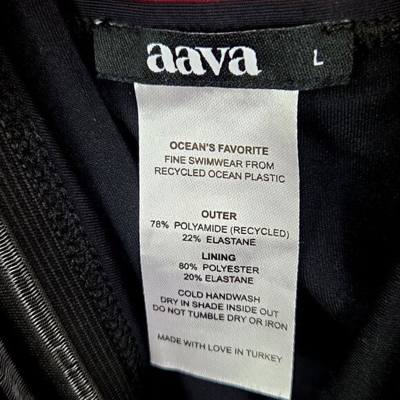 NEW AAVA Imogen Crossover One‎ Piece Black Womens Size Large - Picture 6 of 7